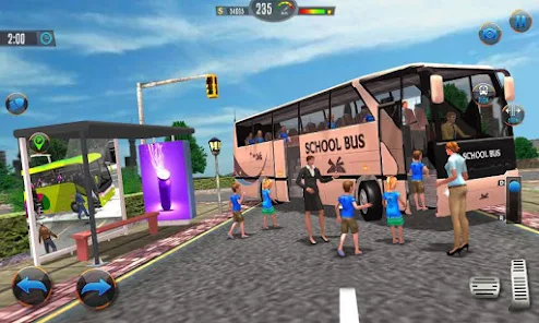 Offroad School Bus Drive Games Ekran Görüntüsü 0