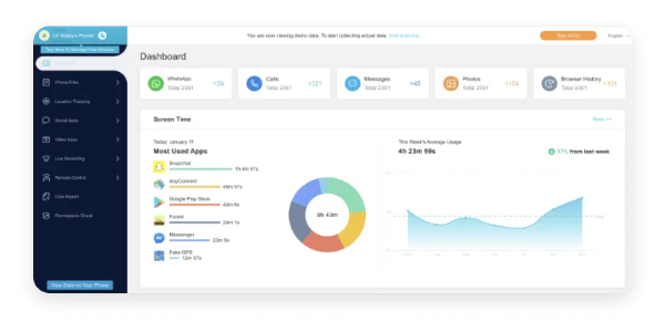 Monitoreo a favor de los teléfonos de KidsGuard
