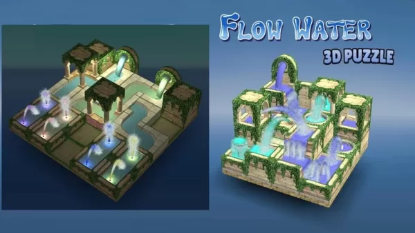 Nieuwe 3D -puzzel: stroomwaterfontein - roteren, verbinden, stromen