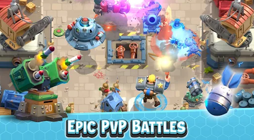 Rebel Bots Epic War PvP RTS Ảnh chụp màn hình 1