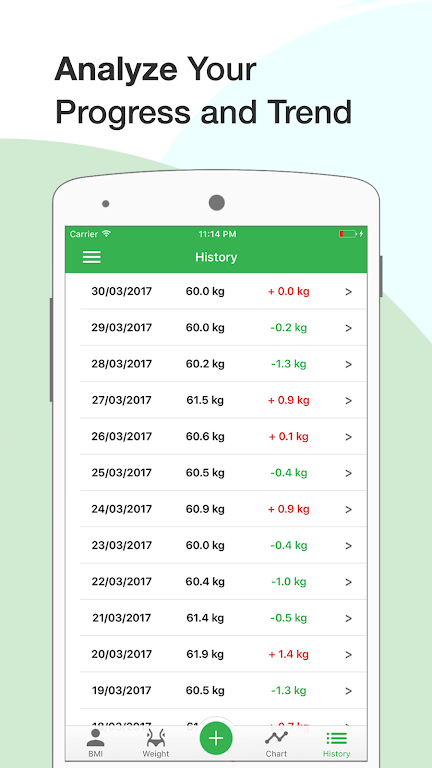 BMI Calculator: Weight Tracker Tangkapan skrin 3