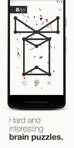 1Line & dots. Puzzle game. ဖန်သားပြင်ဓာတ်ပုံ 2