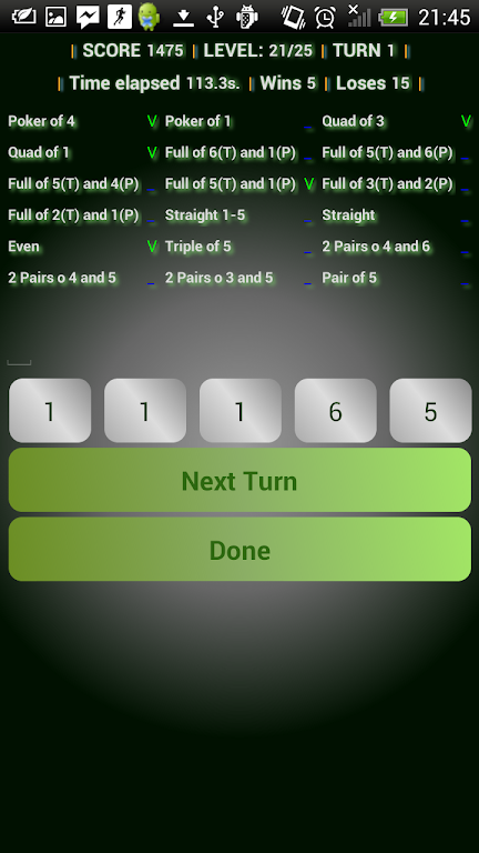 Doms roll dice poker game free Screenshot 3