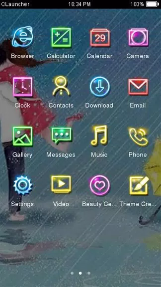 Cartoon Couple Sweet Theme HD 스크린샷 2