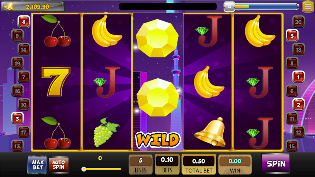 SlotMan - Free Classic Vegas Slot Machine 777 Captura de pantalla 1