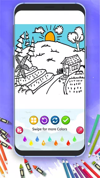 Scenery Coloring Book स्क्रीनशॉट 3