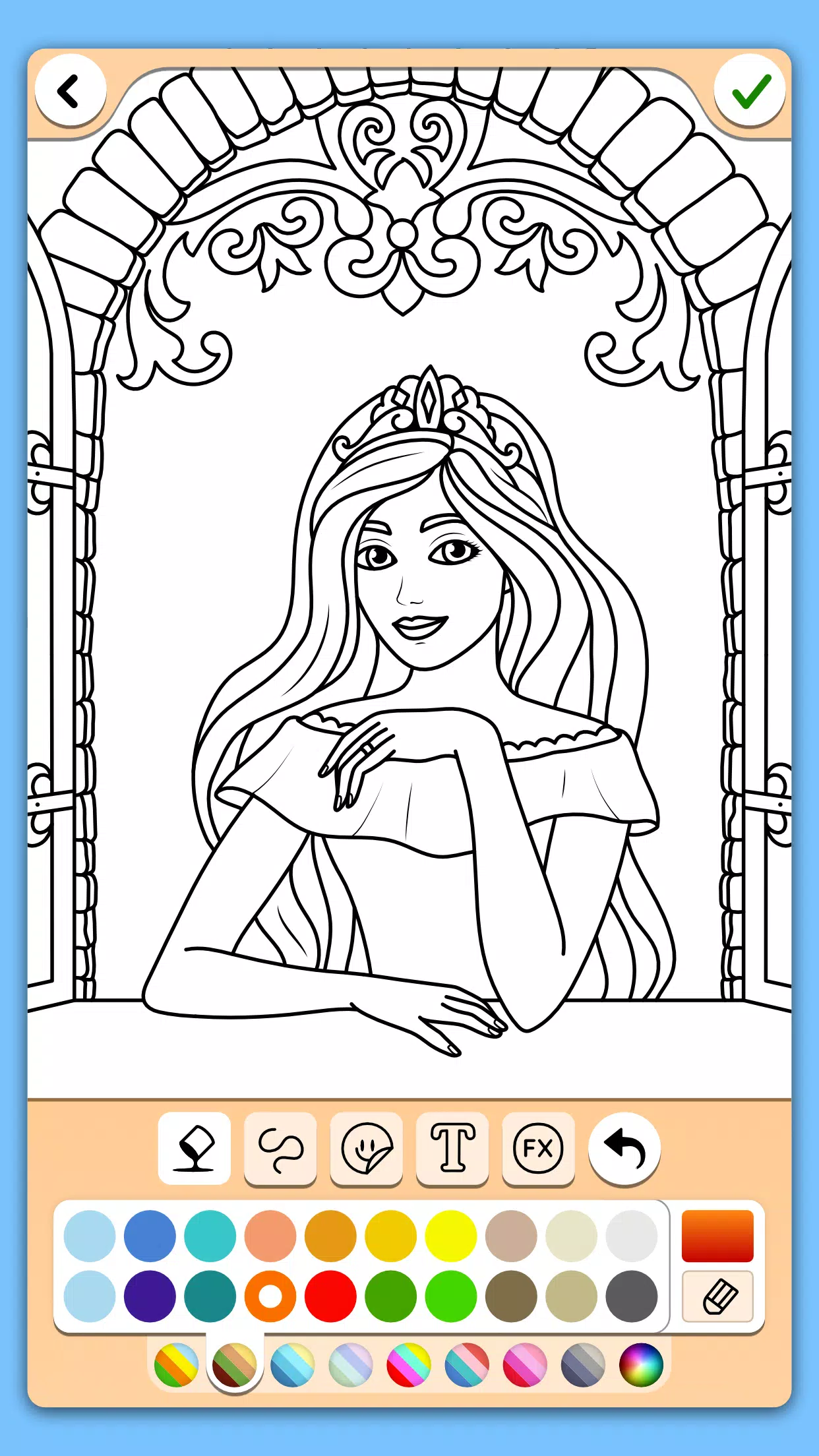 Princess Coloring Game ภาพหน้าจอ 1