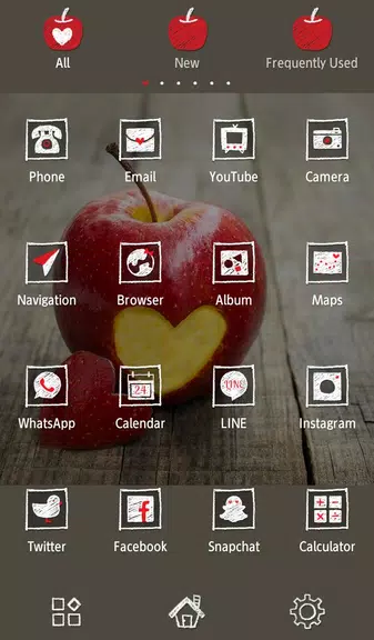 Heart Apple Theme +HOME Captura de pantalla 1