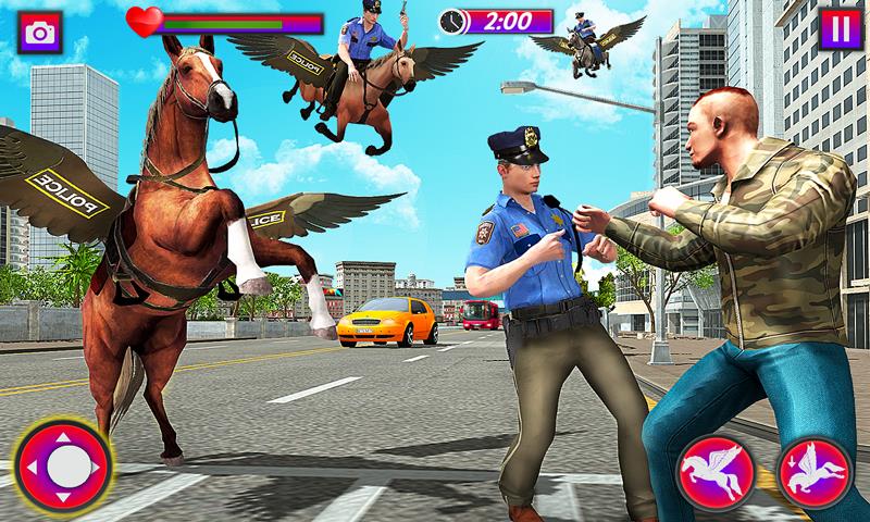 Flying Horse Police Chase Sim Zrzut ekranu 1