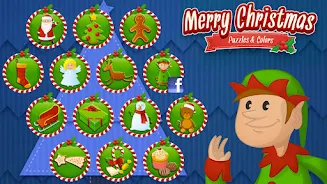 Coloring book Christmas Games Ekran Görüntüsü 2