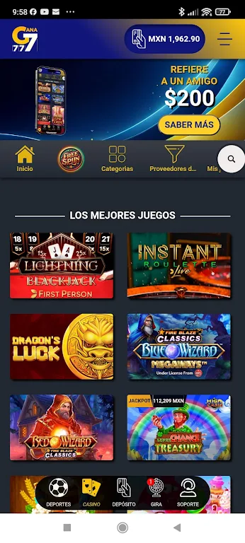 Gana777 Apuestas y Casino Captura de pantalla 3