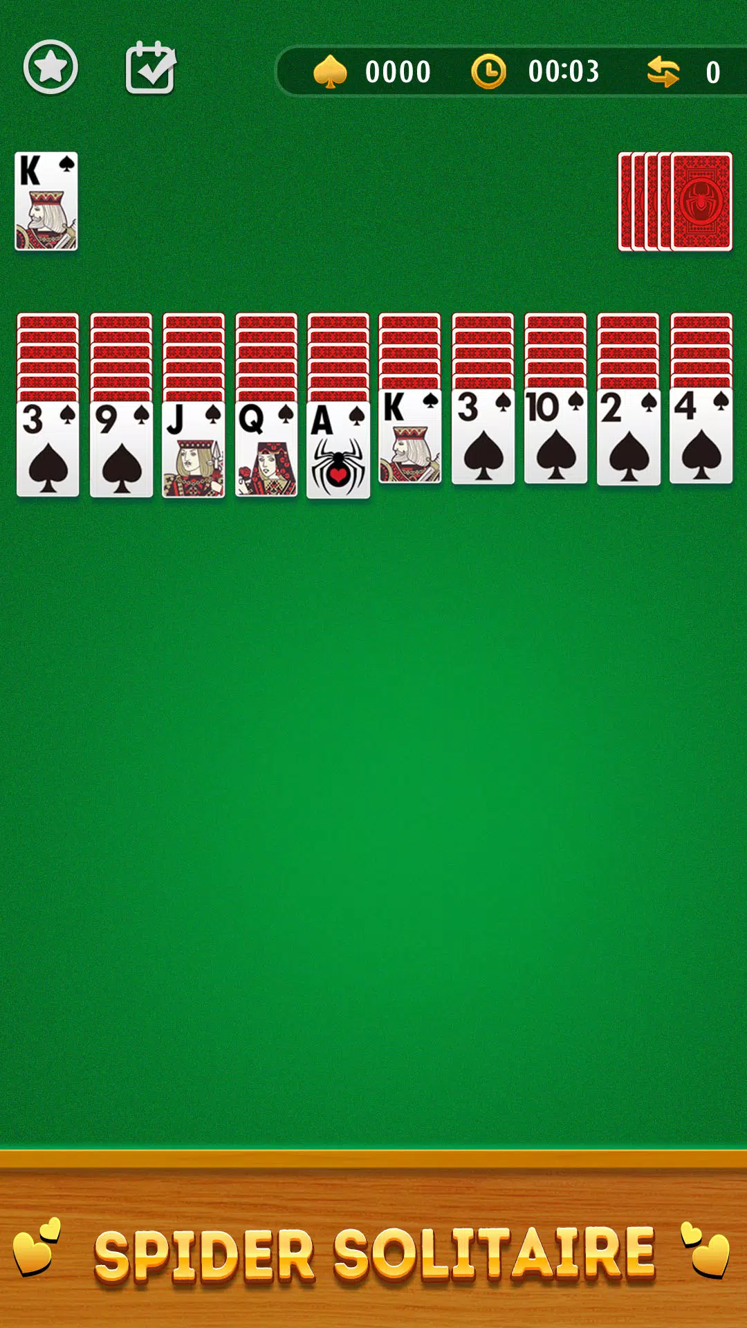 Spider Solitaire Card Game Tangkapan skrin 0