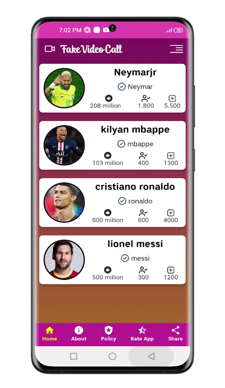 Messi ronaldo neymar calling Screenshot 3