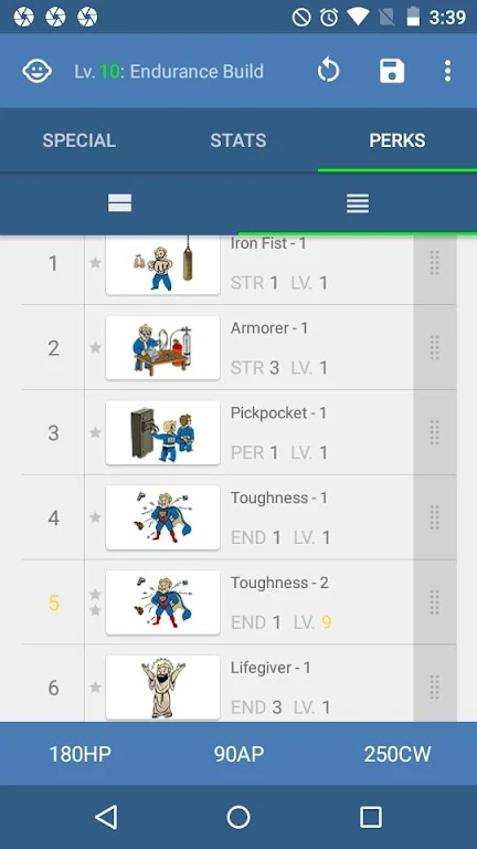 StatMan - FO4 Build Planner Captura de pantalla 3