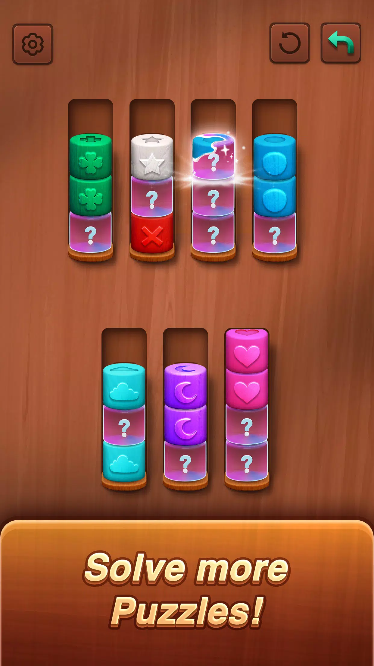 Color sort: Wood Cylinder Saga Ảnh chụp màn hình 2