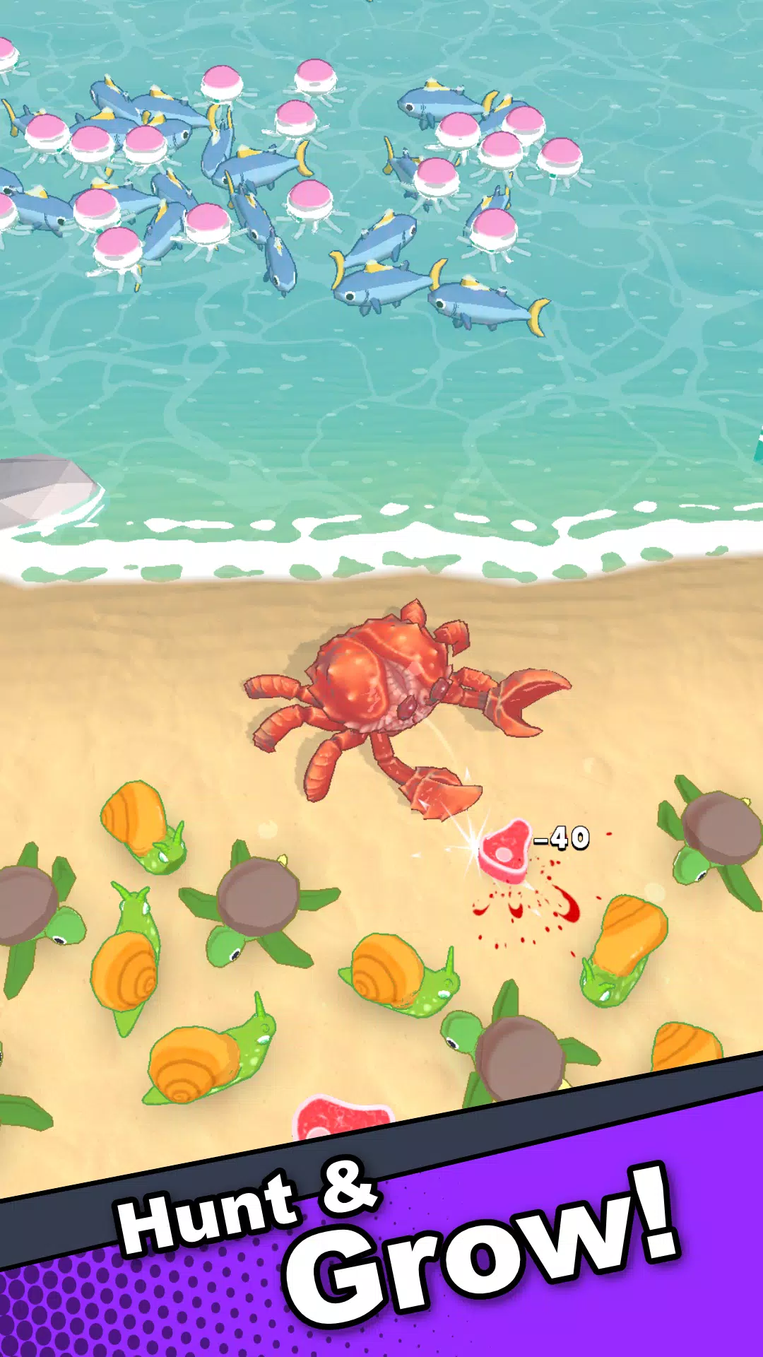 Crab Life - Idle Rpg ဖန်သားပြင်ဓာတ်ပုံ 2