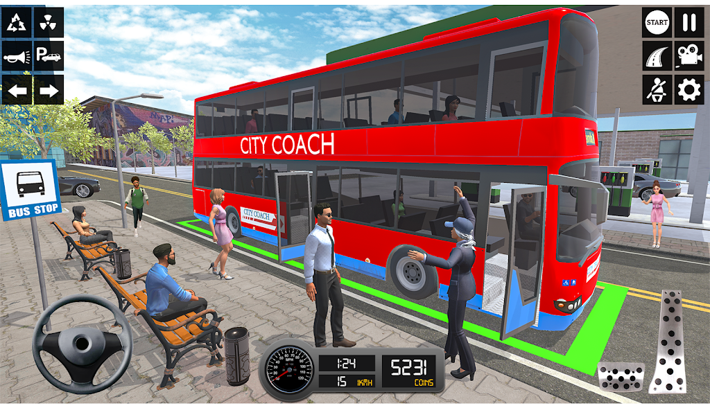 Driving Simulator 3d Bus Games Tangkapan skrin 3