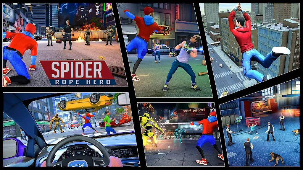 Flying Spider Fight Hero Games 스크린샷 0