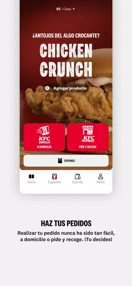 Schermata KFC APP - Ec, Co, Cl, Ar y Ve 1