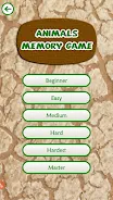 Animals Memory Game Capture d'écran 1