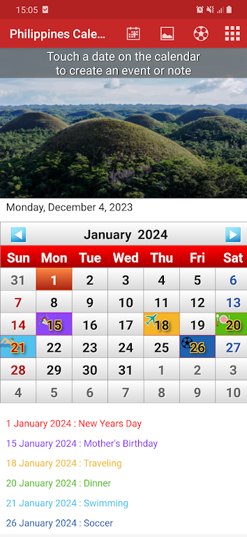 Philippines Calendar 2024 Tangkapan skrin 2