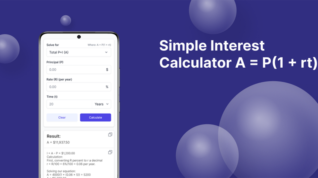 Simple Interest Calculator ภาพหน้าจอ 2