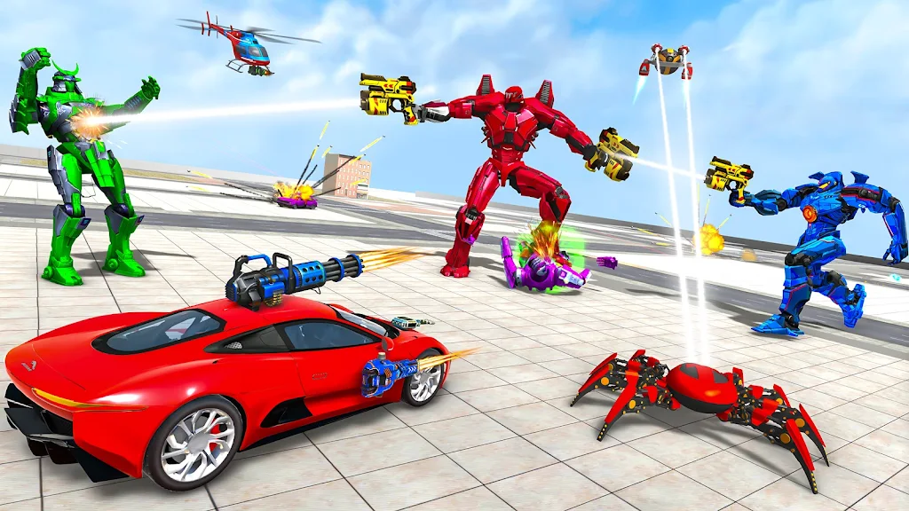 Spider Robot Games: Robot Car Captura de tela 3