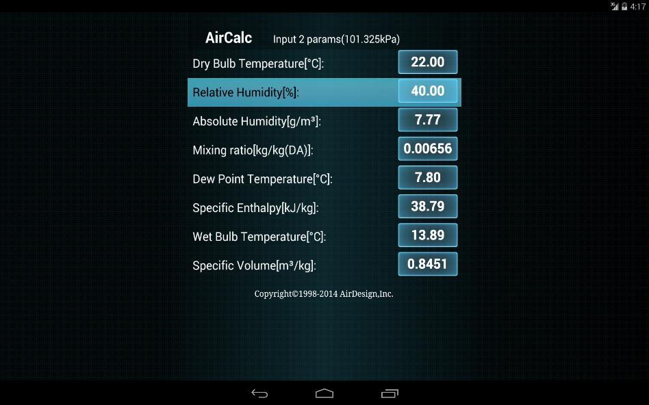 Schermata AirCalc for Android 3