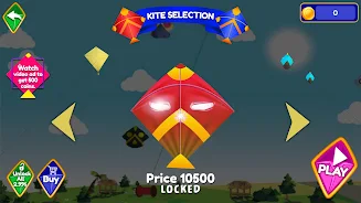 Pipa Layang Kite Flying Game Ekran Görüntüsü 1