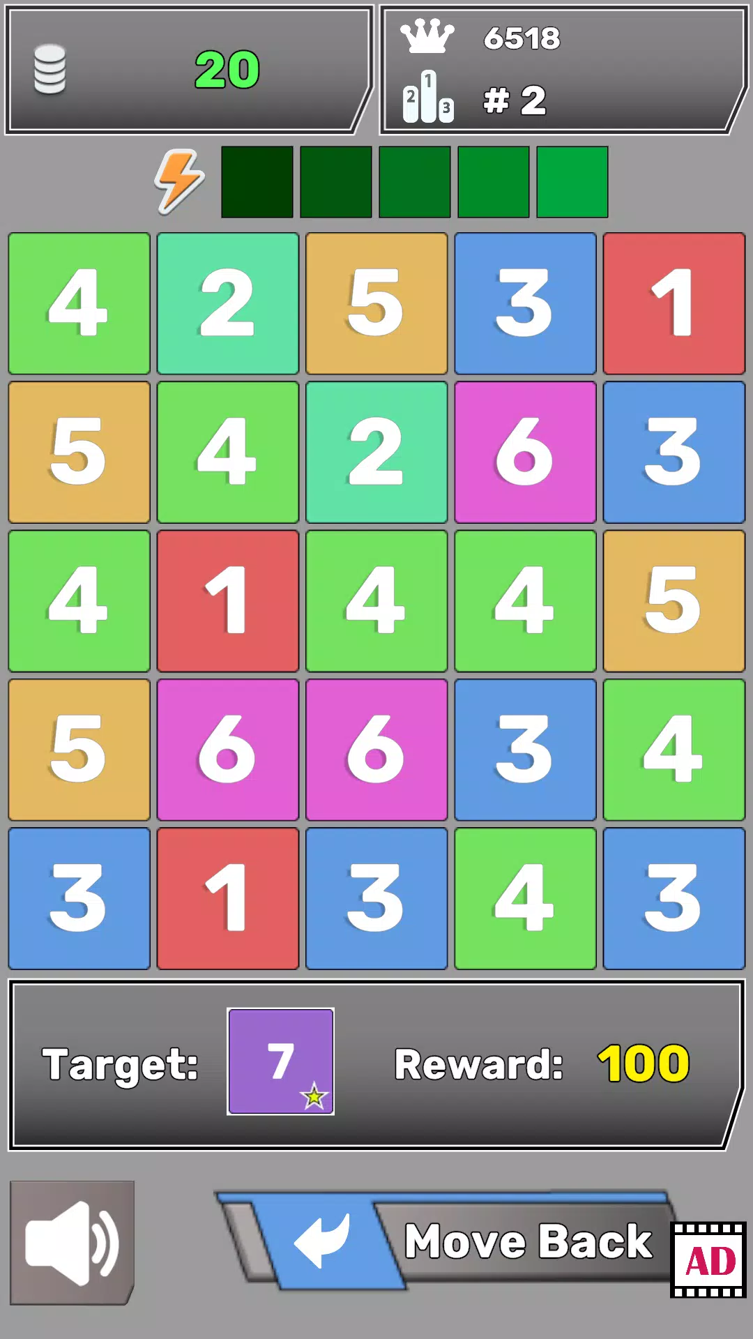 Number Blocks Match Puzzle. Schermafbeelding 0