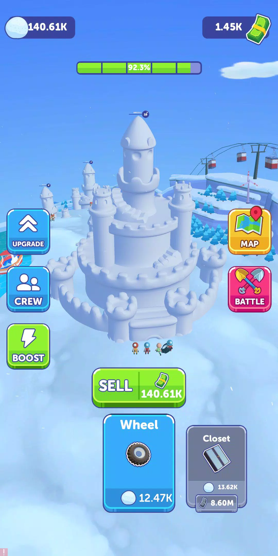 Snow Castle: Idle Clicker ဖန်သားပြင်ဓာတ်ပုံ 1