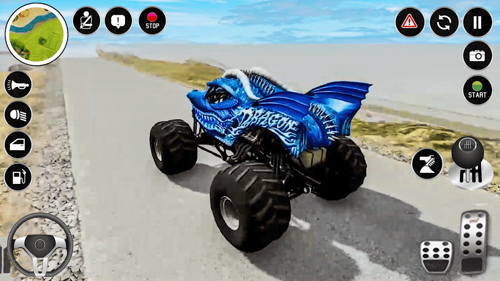 Real Monster Truck Game 3D ဖန်သားပြင်ဓာတ်ပုံ 1