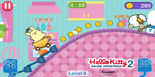 Hello Kitty games - car game स्क्रीनशॉट 0