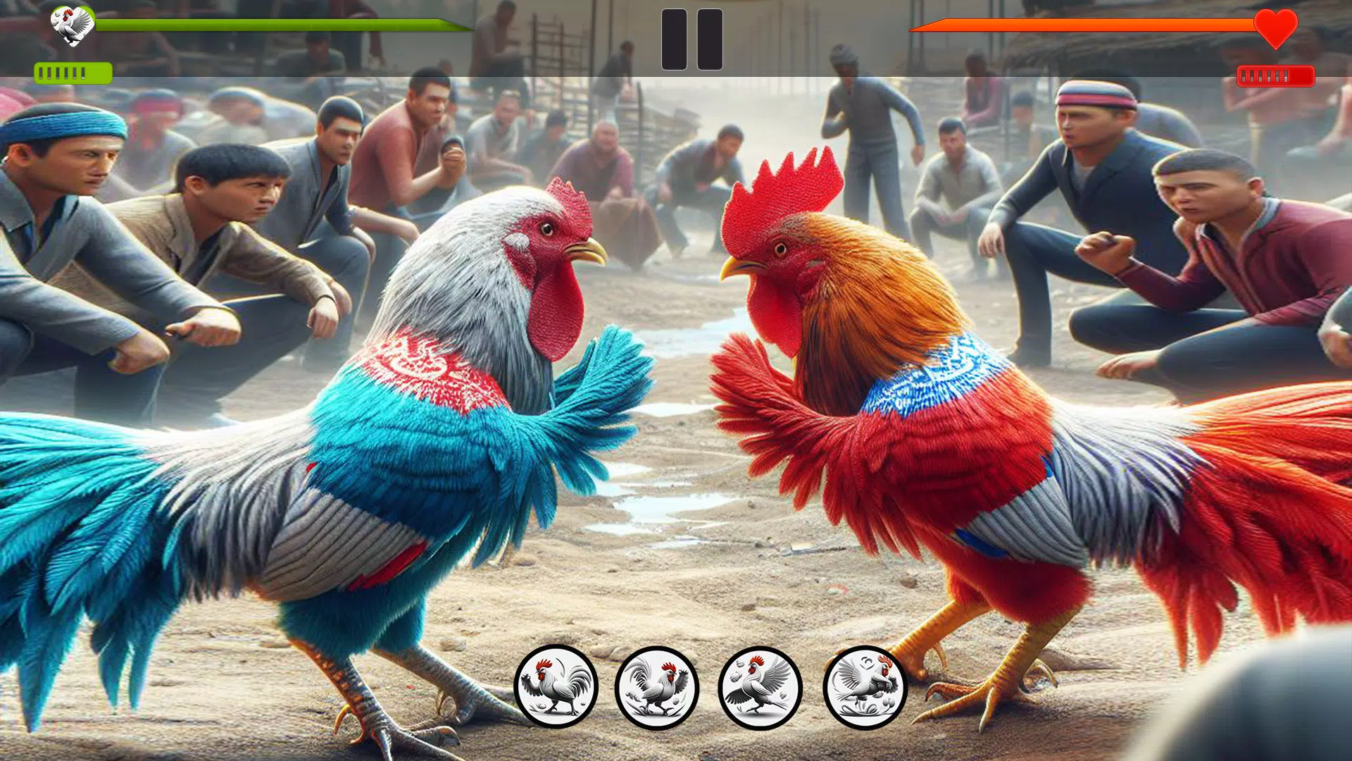 Farm Rooster Fighting Chicks 1 Tangkapan skrin 0