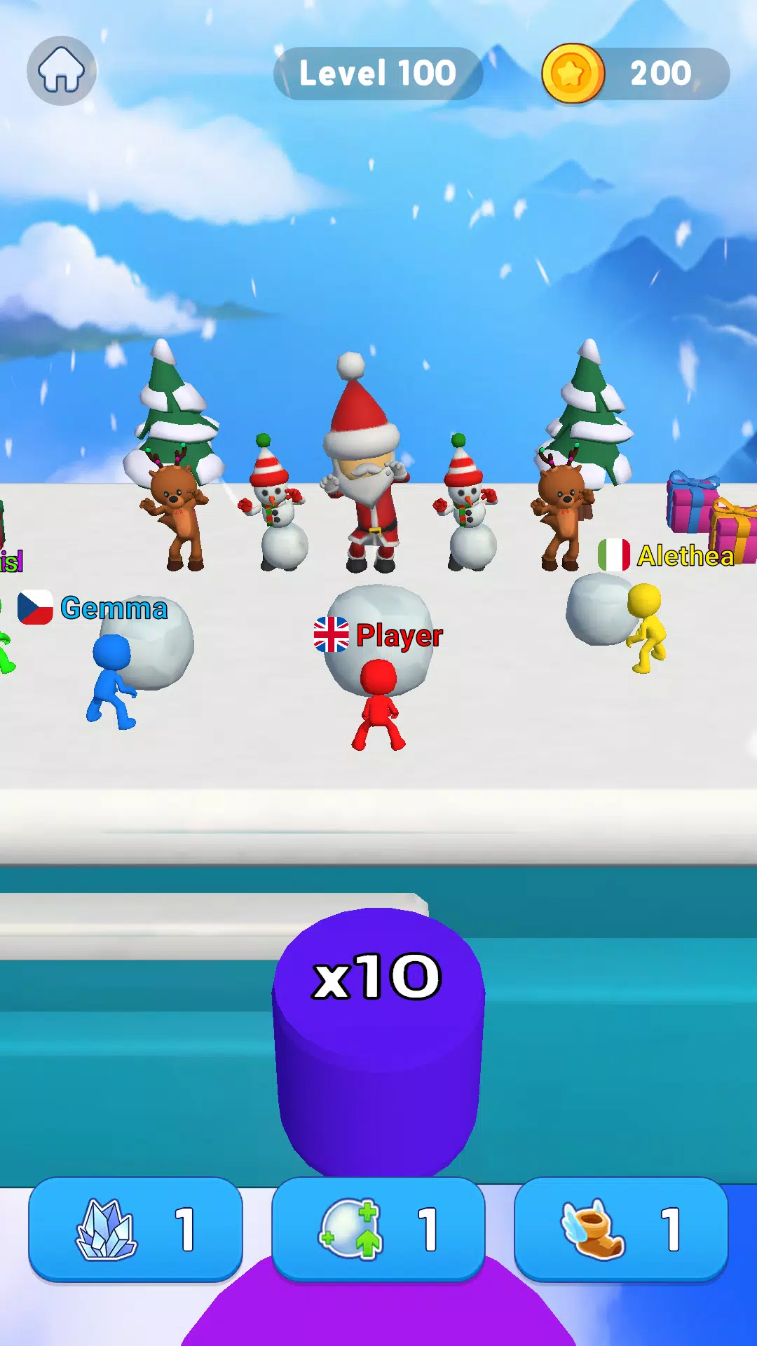 Snowball Race 3D: Ice Bridge Schermafbeelding 3