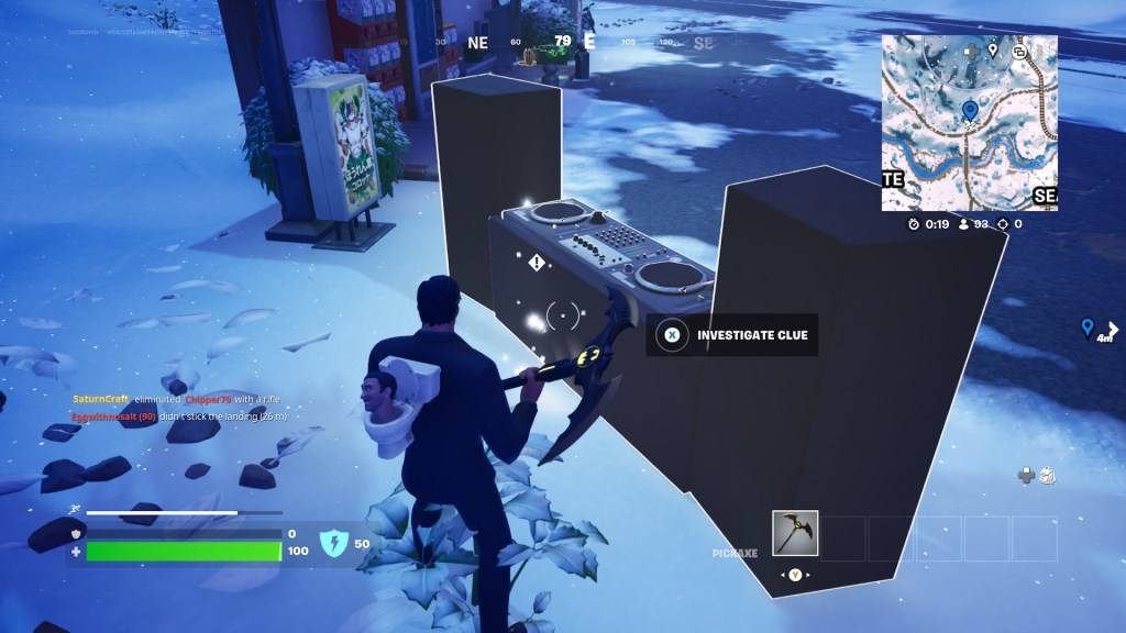 The turntable, the final clue in the Fortnite Winterfest 2024 trail.