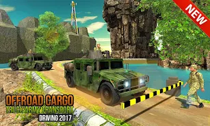 Offroad US Army Truck Driving 螢幕截圖 1