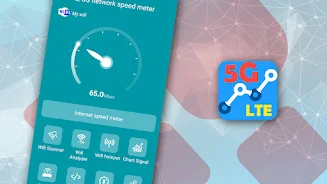 4G LTE, 5G network speed meter স্ক্রিনশট 0