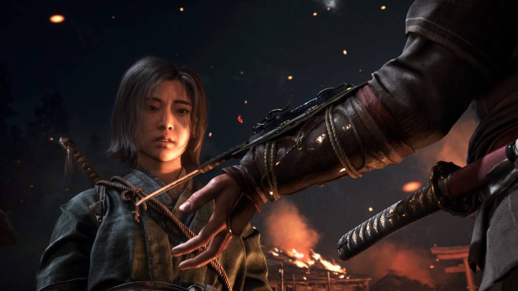 Naoe reçoit sa lame cachée dans Assassin’s Creed Shadows, Image via Ubisoft.