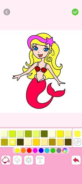 Mermaids Coloring Ekran Görüntüsü 3