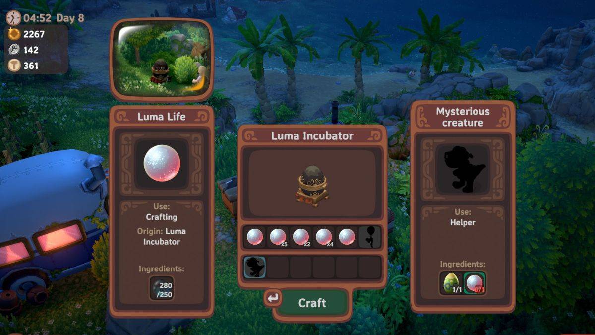 Luma Incubator Crafting