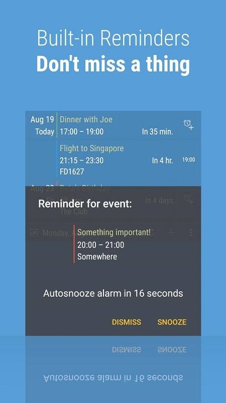 Calendar Widget: Month/Agenda 螢幕截圖 1