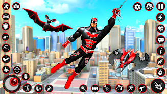 Bat Hero Dark Crime City Game Tangkapan skrin 2