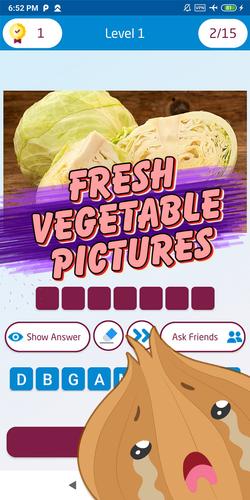 Guess the vegetable game Captura de pantalla 3