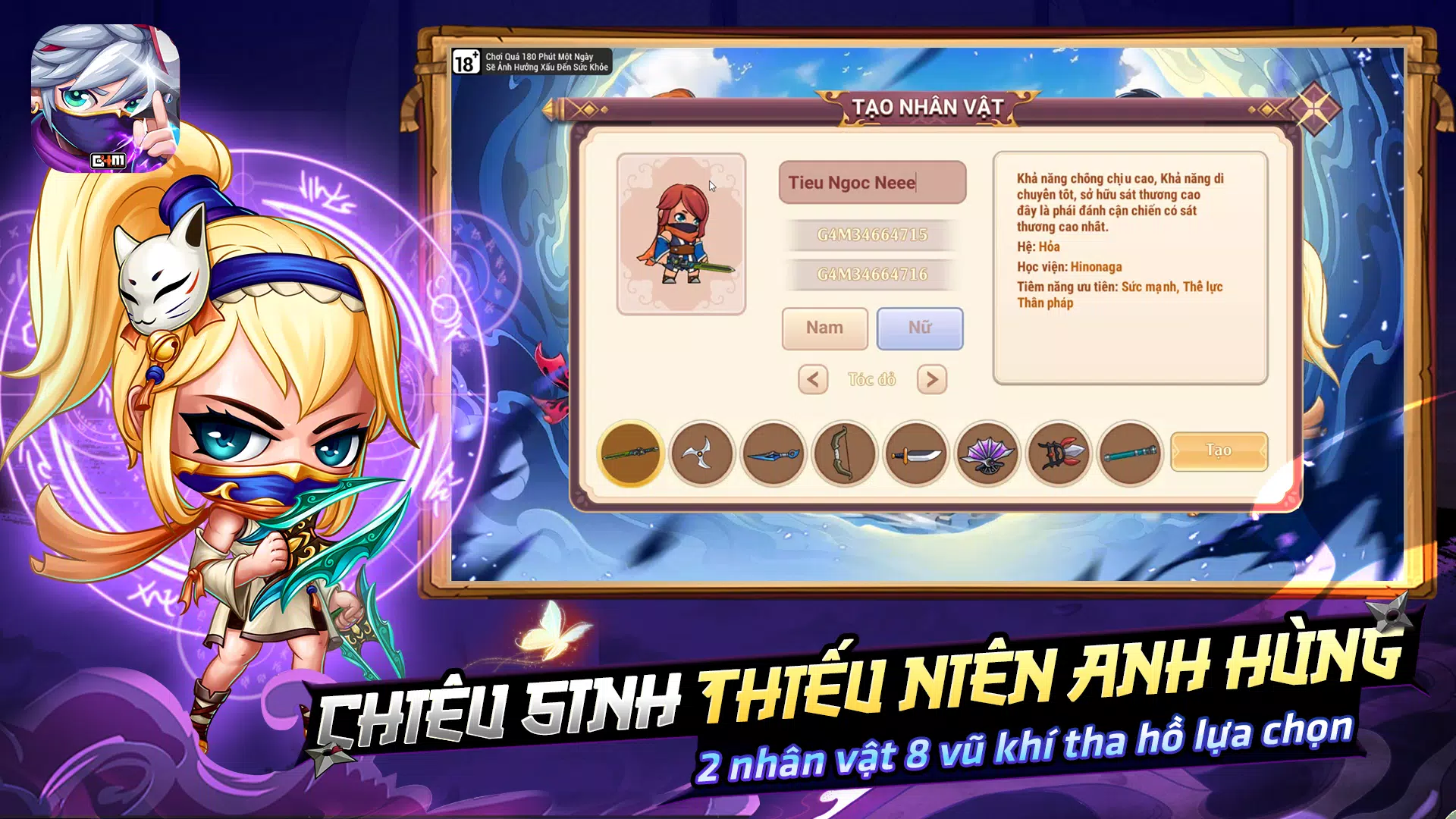 Học Viện Ninja G4M Capture d'écran 0