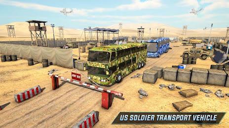 Army Bus Transporter Sim Games 螢幕截圖 0