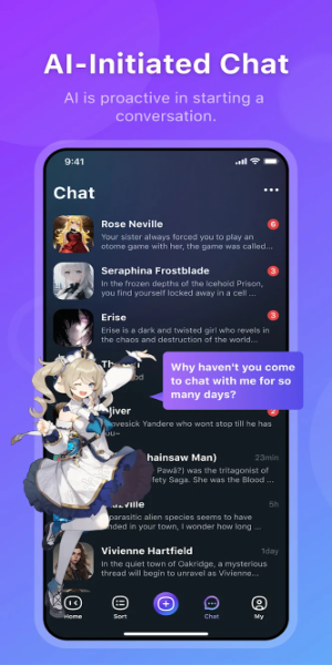 HiWaifu: AI Friend & Waifu Hub Capture d'écran 1