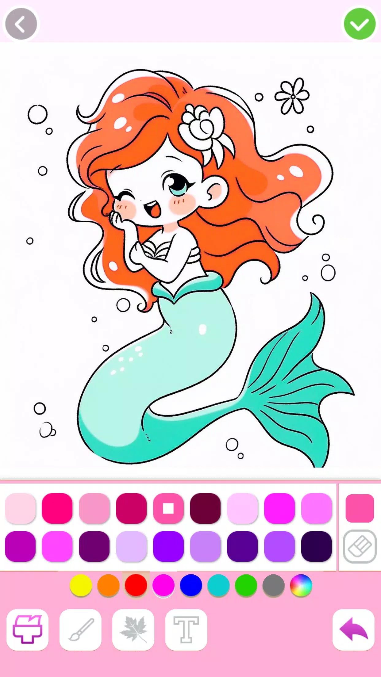 Mermaid Coloring:Mermaid games ဖန်သားပြင်ဓာတ်ပုံ 1