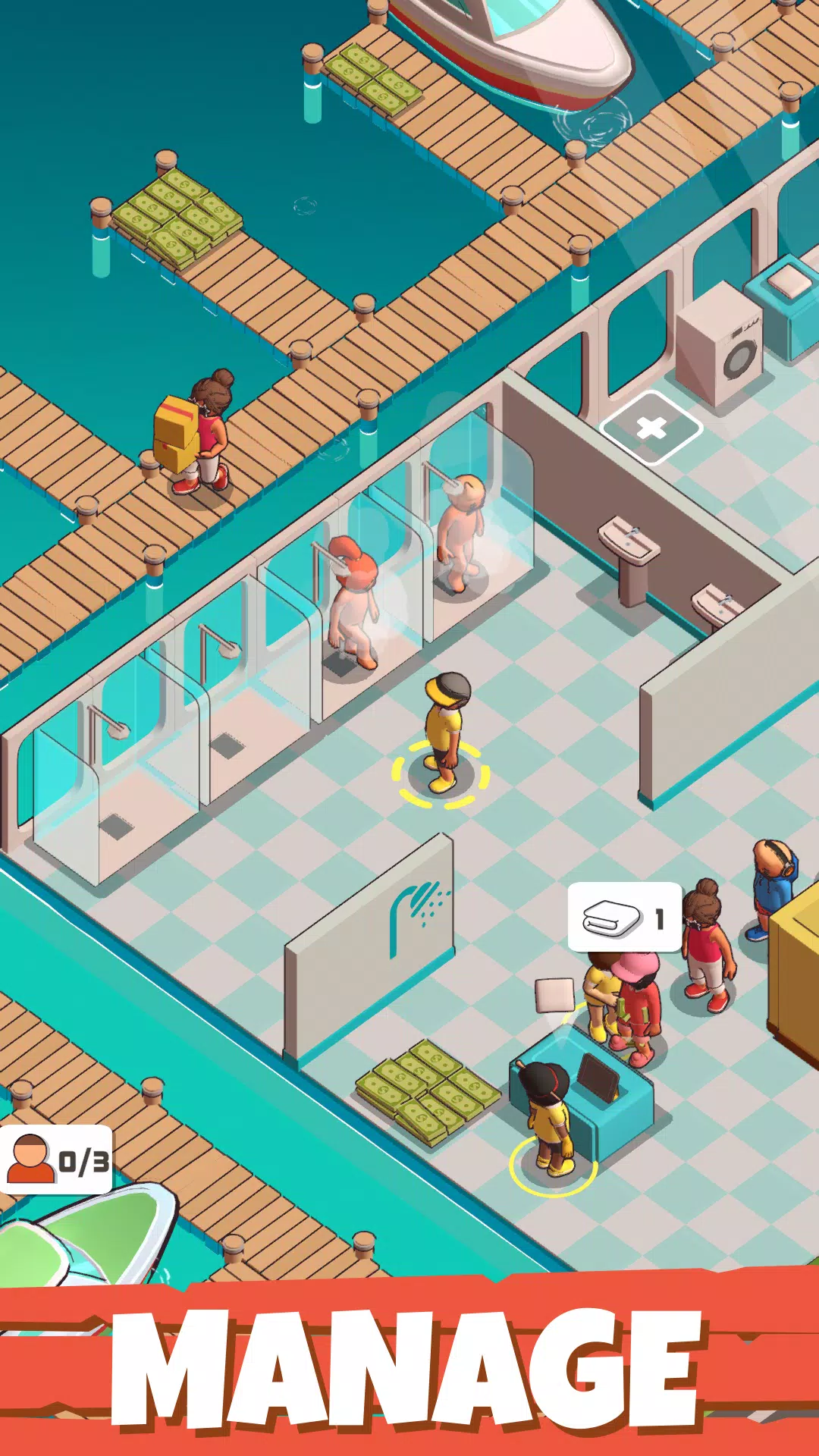 Marina Fever - Idle Tycoon RPG Screenshot 0