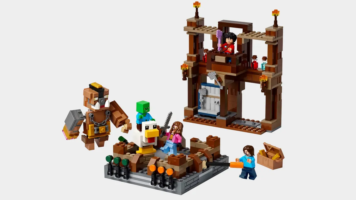 Lego Minecraft ရုပ်ရှင် Woodland Mansion Fighting Ring Set